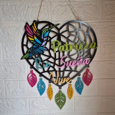 Letrero Mandala "Ríe Sueña Vive"
